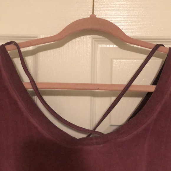 Ditressed Criss Cross U-Neck Soft & Sexy AE Tee - Picture 2 of 4